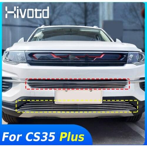 Hivotd Front Grille Grid Cover Exterior Car Modification Decoration Accessories Parts Styling For Changan CS35 Plus 2019 2020