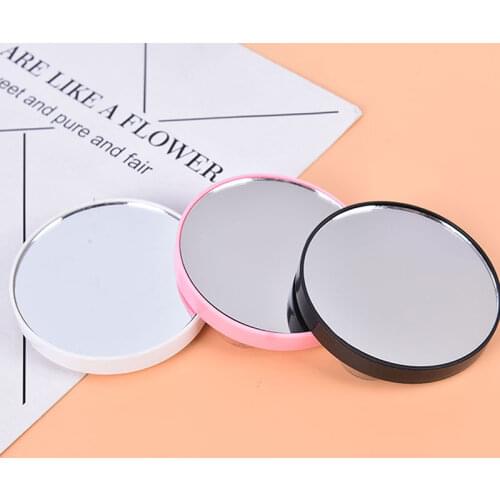 88x88x9mm Portable Makeup 5X 10X Magnifying Cosmetic Round Mirror With Two Suction Cup