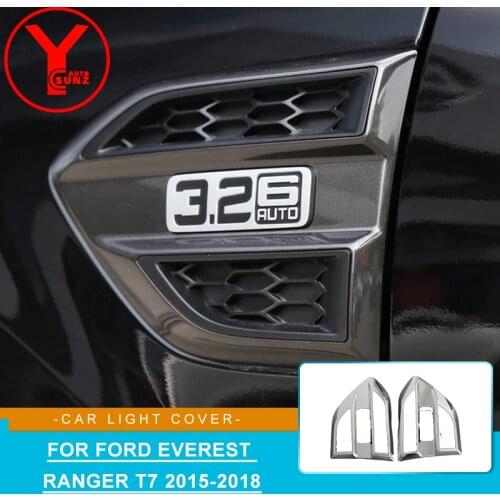 Side Light Lamp Cover Car Body Turn Light Lamp Panel Cover Trim For Ford Everest Endeavour Ranger T7 wildtrak 2016 2017 2018