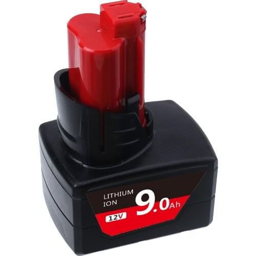9.0Ah 12V 3000MAH Power Tool Li-ion Battery for Milwaukee M12 C12 XC 48-11-2440 48-11-2402 48-11-2411 48-11-2401