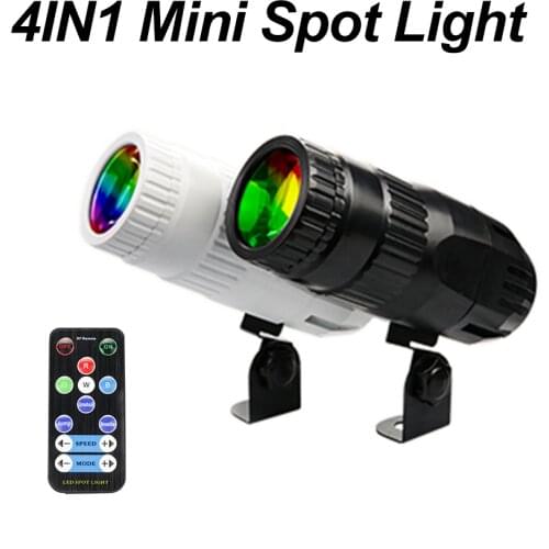 Remote Control Small Spot Light LED RGBW 4IN1 Beam Light DJ Disco Party Game Holiday Dance Neon Sign Bar Stage