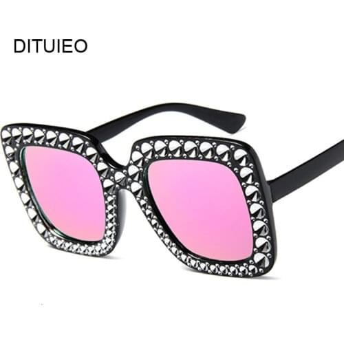Fashion Square Sunglasses Women Luxury Brand Big Black Sun Glasses Female Mirror Shades Ladies Oculos De Sol Feminino