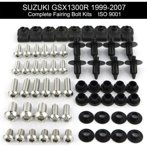 Motorcycle Stainless Steel Complete Fairing Bolts Kits Fit For Suzuki GSX1300R Hayabusa 1999-2007 Speed Nuts Clips Screws