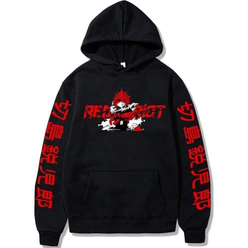 My Hero Academia Cosplay Kirishima Eijiro Pullovers Casual Men Women Unisex Sportswear loog sleeve sweatshirt Hoodie