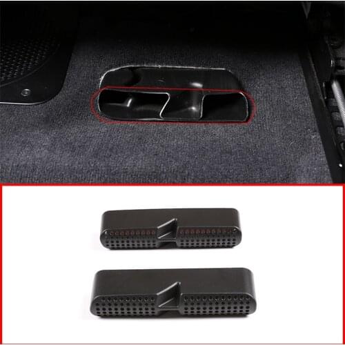 2pcs Black Air Outlet Cover Trim Under the seat For BMW X5 G05 X6 G06 2019-2020 Left Hand Drive Interior Car Accessories