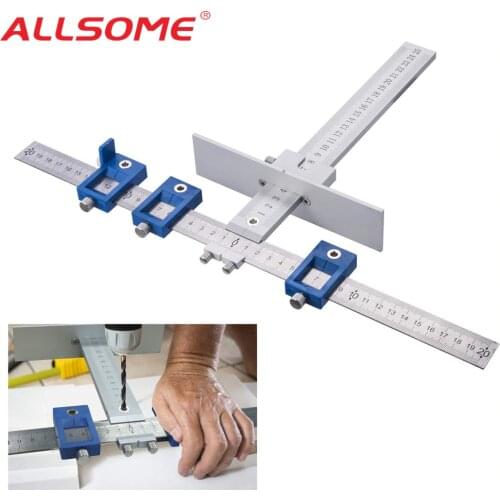 Drill Guide Sleeve Cabinet Hardware Jig Drawer Pull Wood Drilling Dowelling Hole Jig Furniture Punching Tool True Position Tools