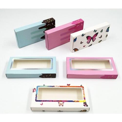 NEW 20/50/100/20 box Packing box for eyelash package paper box color carton 25mm Eyelashes DIY custom Logo flash packing box