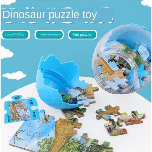 New Dinosaur Egg Wooden Puzzle 60 Pieces of Childrens Educational Puzzle 3-4-5-6 Years Old Wooden Toys P165