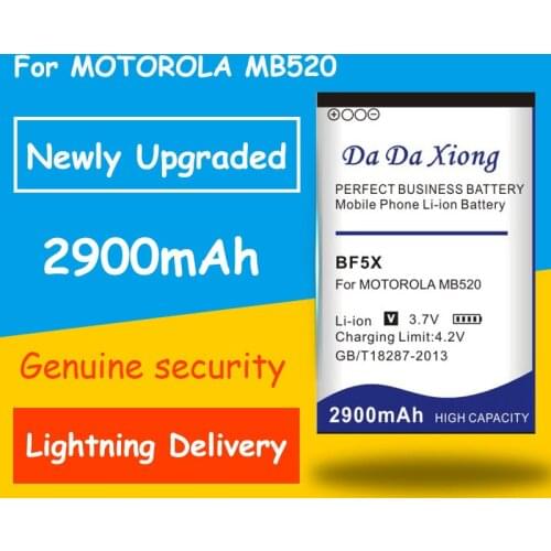 Genuine Security 2900mAh BF5X Battery for Motorola MB525 Defy MB520 Bravo Photon 4G MB855 mobile phones Mobile Phone Chargers