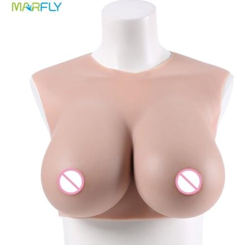 Realistic Shemale Huge Breast Plate Forms Artificial Fake Crossdresser Boobs Tits For Drag Queen Transgender Sissy Cosplay Chest