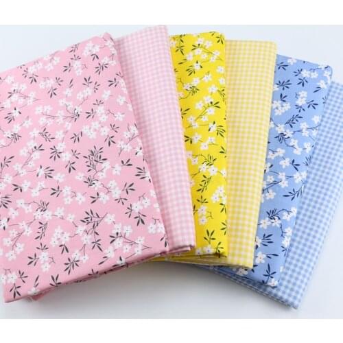 Twill Fabric for Patchwork Flower Series 100% Cotton Suede Fabric Other Fabric Plain Printed Piece Warp Woven Hot Air Through