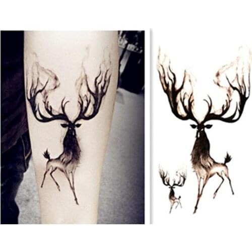 SHNAPIGN Europe Elk Flash Tattoo Hand Sticker 10.5*6cm Small Waterproof Henna Beauty Temporary Body Sticker Art FREE SHIPPING