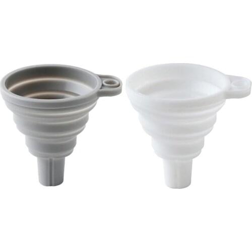 Silicone Folding Funnels Kitchen Tools Kitchen Accessory Foldable Funnel Mini Silicone Collapsible Portable Funnel
