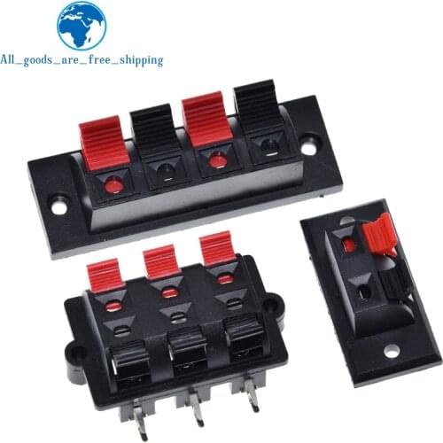 TZT 2 4 6 Way Spring Push Release Connector Speaker Terminal Strip Block