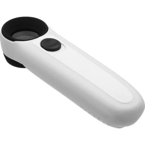 40XMagnifying Magnifier Resin Lenses Jeweler Eye Jewelry Loupe Loop Circuit Boards Hallmarks With 2 LED Light Handheld On / OFF