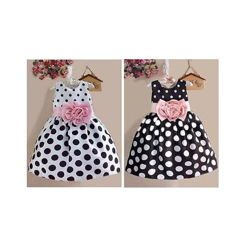 Princess Baby Kids Girls Party Bridesmaid Dress Polka Dot Gown Dresses 2-7Y