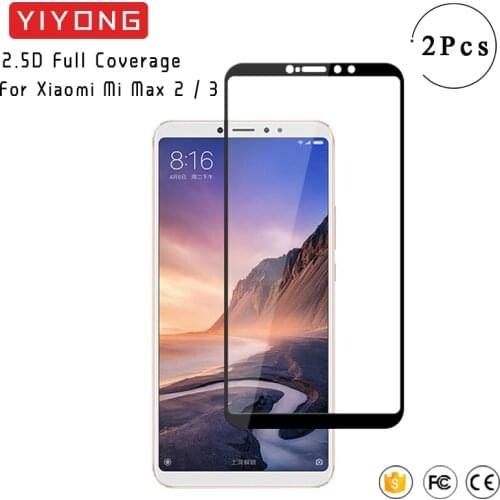 YIYONG Full Screen Cover Glass For Xiaomi Mi Max 2 3 Tempered Glass Xiomi Max2 Max3 Screen Protector For Xiaomi Max 3 2 Glass