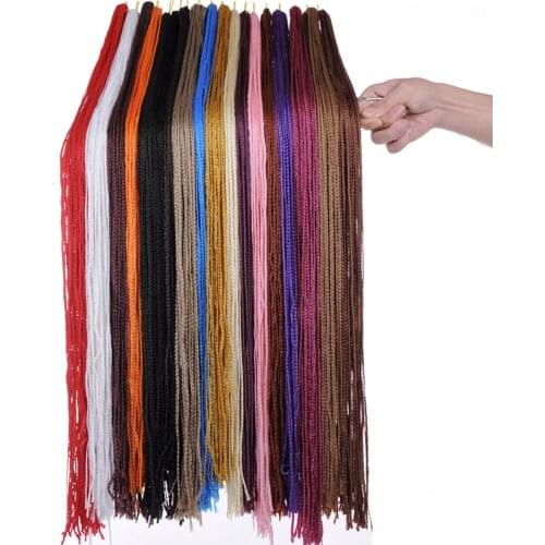 28inch 3X Pre-Looped Zizi Braids Thin Small Box Braids Long Micro Crochet Twist Synthetic Braiding Hair Extension(Free Shipping)