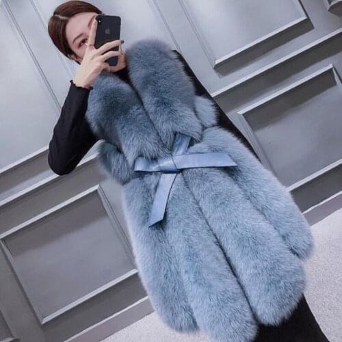 Woman Sleeveless Faux Fur Vests Spring Winter Female Casual Solid Fake Fur Outerwear Ladies 2021 New Fashion Waistcoats Q276
