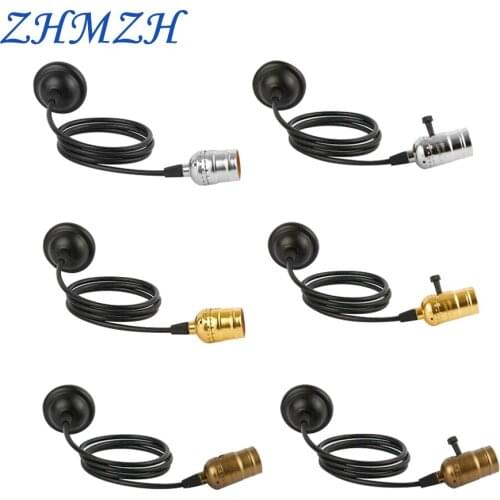 ZHMZH Edison Retro Lamp Holder LED Bulbs Droplight Line DIY Lighting Accessories Nostalgic Restaurant Bar Bookstore Lamp Base