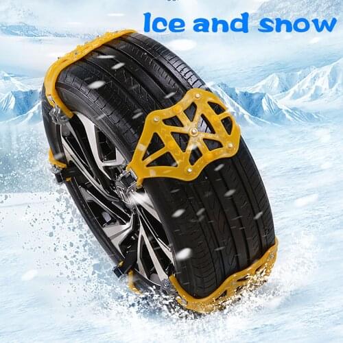 1pcs TPU Snow Chains Universal Car Suit 165-265mm Tyre Winter Roadway Safety Tire Chains Snow Climbing Mud Ground Anti Slip