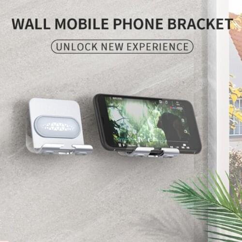 1 Pc Universal Mobile Phone Tablet Bracket For Bathroom Toilet Bedside Wall-mounted 6 Optional Colors Easy To Use