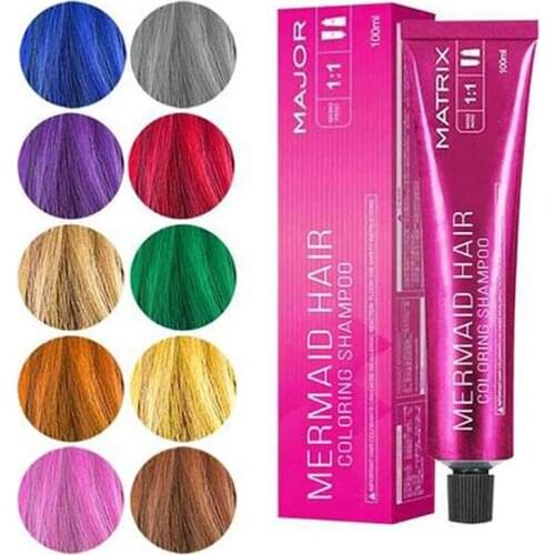 100ml Hair Coloring Cream Semi Permanent Hair Coloring Dye Wax Hair Dye Cream Mild Safe Hair Dyeing Shampoo For All Hairs