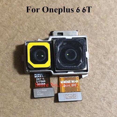 100% Original Back camera Module For Oneplus 6 1+6 6T A6000 A6010 Rear Front Camera Flex cable connector Replacement Parts