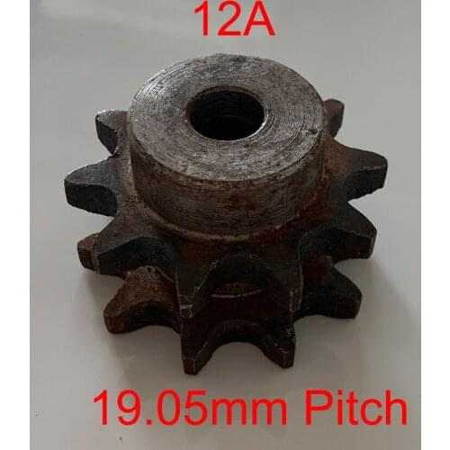 12A 14 15 16 Tooth Random Pilot Bore 19.05mm Pitch Double Two Row Simplex Conveying Gathering Gear Chain Drive Sprocket Wheel