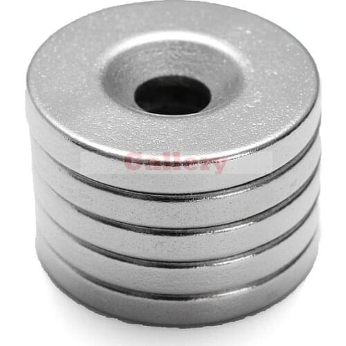 25Pcs Strong Magnets 20mmx3mm Hole 5mm Rare Earth Neodymium