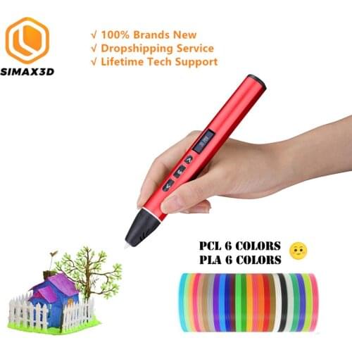 SIMAX 3D Printing Pens 12V 3D Pencil Drawing Scribble Pens 120M Filament For Kids Child Education Creation Tools Hobbies Toys