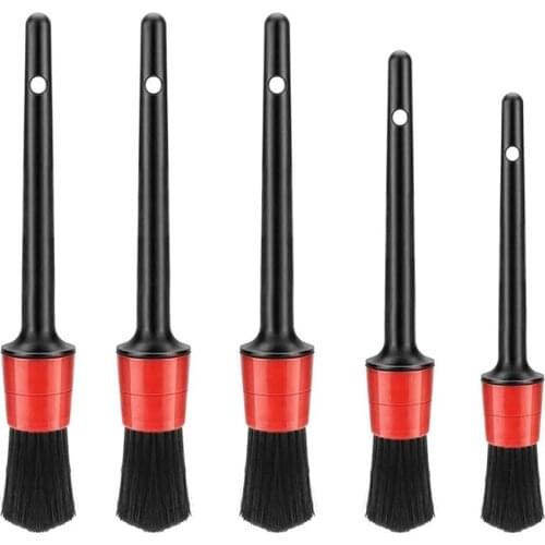 5pcs Car Detailing Brush Auto Cleaning Car Cleaning Detailing Set Dashboard Air Outlet Clean Brush Tools Car Wash Accessories