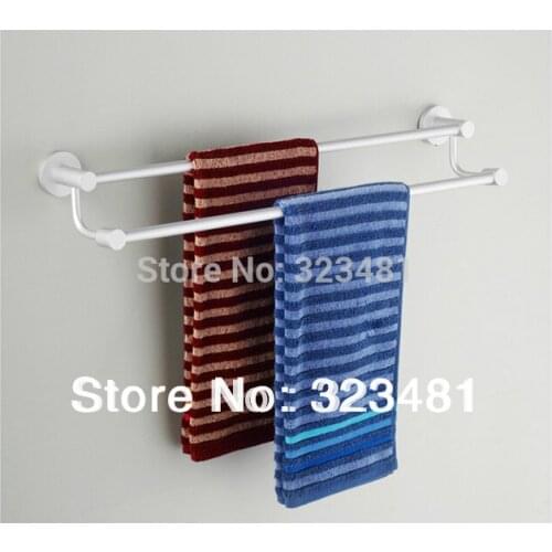 Bathroom Accessories Solid Resistant-stain Double Towel Bar 60cm Space Aluminium Free Shipping