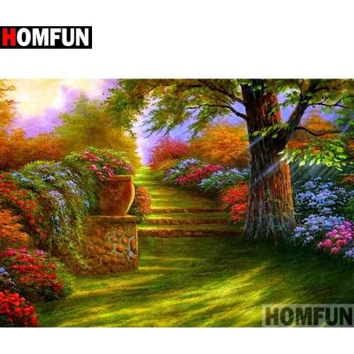HOMFUN Full Square/Round Drill 5D DIY Diamond Painting "Flower tree" Embroidery Cross Stitch 5D Home Decor Gift A14107