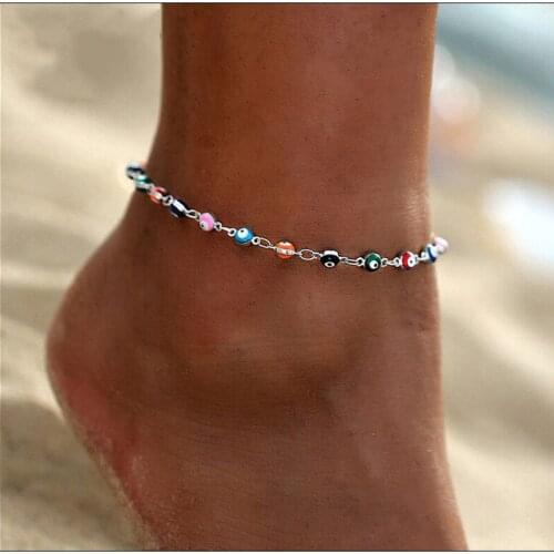 Creative Simple Devils Eye Anklet Fashion Beach Anklet Jewelry Sandals Gift For Valentines Day Foot Chain Barefoot Accessories