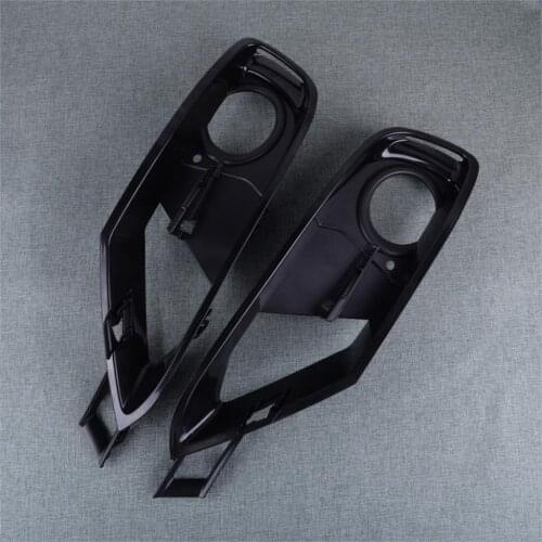 Car 1 Pair Partially Open Grid Fog Light Grille Plastic 51117300739 Fit for BMW F30 F31 2012 2013 2014 2015 Accessories