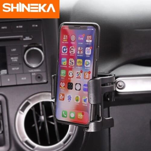 SHINEKA Car Phone Bracket for Jeep Wrangler JK 2012-2017 Drink Cup Phone Holder Bolt-on Stand Organizer for Jeep Wrangler JK