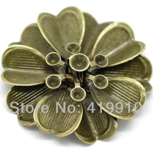 Free shipping-20Pcs Antique Bronze Filigree Wraps Connectors Embellishments Crafts Gift Decoration DIY Findings 3.2x3.2cm J0638