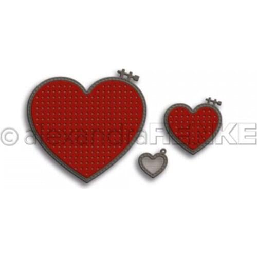 CH 2021 New Arrival Heart embroidery2 Stitched Metal Cutting Die DIY Scrapbooking Craft Embossing Making Stencil Templat