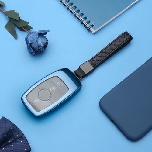 Aluminium Alloy TPU Car key Case key cover For Mercedes Benz 2017 2018 E Serials E300 E200 E220 Maybach S320L S450 S350