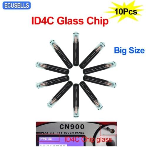 10Pcs/Lot Car Key Chip Original ID4C Glass Blank Virgin Transponder Chip ID4C Glass Chip TP02 Transponder Chip Big Size