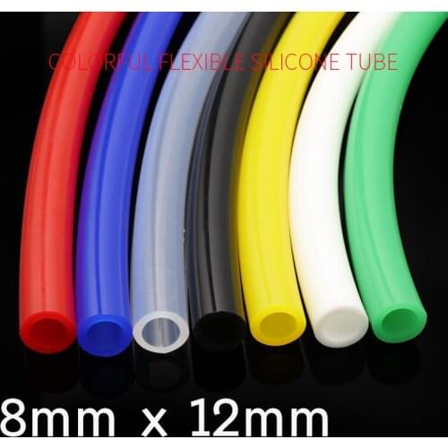 Colorful Flexible Silicone Tube ID 8mm x 12mm OD Food Grade Non-toxic Drink Water Rubber Hose Milk Beer Soft Pipe Connector