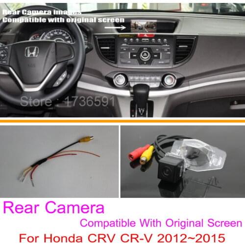 For Honda CRV CR-V 2012~2014 / RCA & Original Screen Compatible / HD Car Rear View Camera Sets / Back Up Reverse Camera