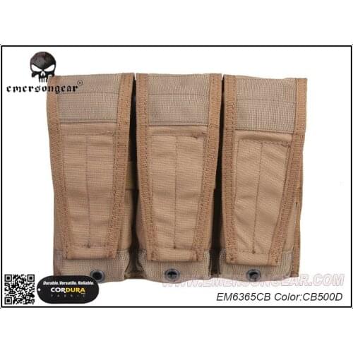 EMERSON CP Style Flap Triple Magazine Pouch Only For AVS Vest Combat Molle MAG Pouch Coyote Brown EM6365