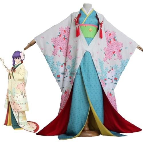 Fate Stay Night Heavens Feel Reaita Nua Matou Sakura Kimono Yukata Dress Uniform Outfit Anime Cosplay Costumes