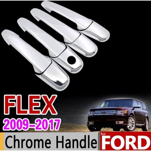 For Ford FLEX 2009-2017 Luxuriou Chrome Handle Cover Trim Set 2010 2011 2012 2013 2014 2015 2016 Accessories Sticker Car Styling