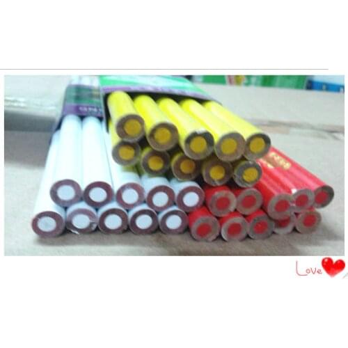Specialty Wooden Colored Pencils Red white yellow for glass porcelain Plastic metal use 50pcs free shipping
