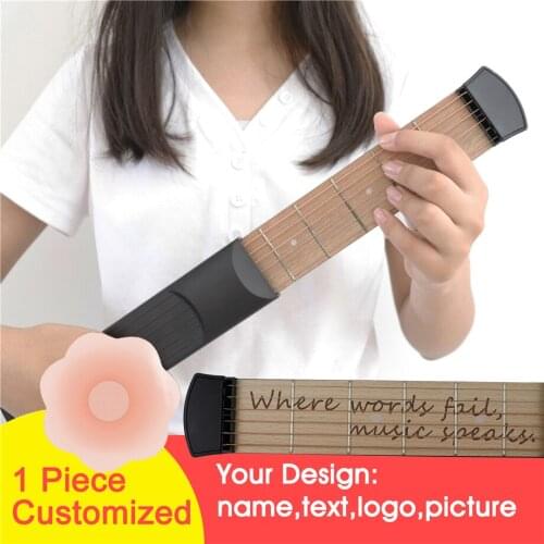 Pocket Acoustic Guitar Practice Tool Customized Guitar Part Gadget Chord Trainer 6 Fret Model For Guitarra Beginner Players Gift