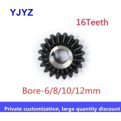 1pc Bevel Gear 1.5Modulus 16Teeth 90 Degree Steel Gears process hole cnc parts bore 6/8/10/12mm