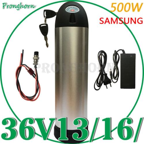 36V Lithium Battery 36V 16Ah 15Ah 13Ah 12Ah 11Ah 10Ah 8Ah Kettle Electric Bike Battery Bafang 8Fun 500W 250W Motor